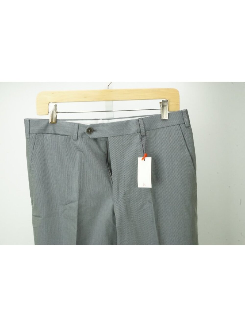 Isaia Light Gray Twill Cotton Mens Chino Pants Sz 46 EU BRAND NEW